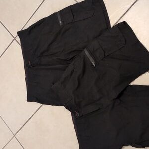 Set of black cargo shorts